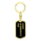 Coast Guardsman's Dad v2 - Luxury Dog Tag Keychain