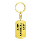 Army Veteran's Niece - Luxury Dog Tag Keychain