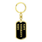 Navy Veteran's Wife v2 - Luxury Dog Tag Keychain