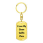 Love My Clown Sailfin Pleco - Luxury Dog Tag Keychain