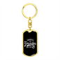 Promoted To Grandpa 2018 - Luxury Dog Tag Keychain