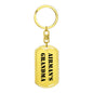 Airman's Grandma - Luxury Dog Tag Keychain