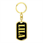 Lila v02 - Luxury Dog Tag Keychain