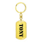 Tony - Luxury Dog Tag Keychain