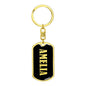 Amelia v02 - Luxury Dog Tag Keychain