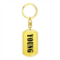 Young v01 - Luxury Dog Tag Keychain