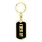 Cherry v02 - Luxury Dog Tag Keychain