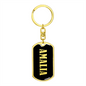 Amalia v02 - Luxury Dog Tag Keychain