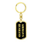 Airman's Husband v2 - Luxury Dog Tag Keychain
