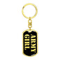 Army Girl v2 - Luxury Dog Tag Keychain