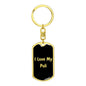 Love My Puli v5 - Luxury Dog Tag Keychain