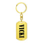 Vicki v01 - Luxury Dog Tag Keychain