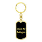 Love My Pekingese v5 - Luxury Dog Tag Keychain