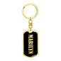 Marilyn v02 - Luxury Dog Tag Keychain