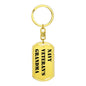 Navy Veteran's Grandma - Luxury Dog Tag Keychain