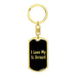 Love My St. Bernard v2 - Luxury Dog Tag Keychain