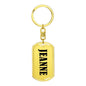 Jeanne v01 - Luxury Dog Tag Keychain