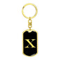 Initial X v2a - Luxury Dog Tag Keychain