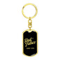 Best Father Since 1979 v3 - Luxury Dog Tag Keychain
