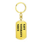 Navy Veteran's Niece - Luxury Dog Tag Keychain