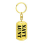 Navy Aunt - Luxury Dog Tag Keychain