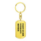 Coast Guard Veteran's Mother - Luxury Dog Tag Keychain