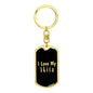 Love My Akita v2 - Luxury Dog Tag Keychain