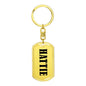 Hattie v01 - Luxury Dog Tag Keychain