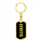 Lynette v02 - Luxury Dog Tag Keychain