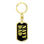 Navy Dad v2 - Luxury Dog Tag Keychain