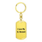 Love My St. Bernard v4 - Luxury Dog Tag Keychain