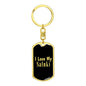 Love My Saluki v2 - Luxury Dog Tag Keychain