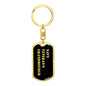 Navy Veteran's Grandmother v2 - Luxury Dog Tag Keychain