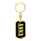 Anna v02 - Luxury Dog Tag Keychain