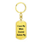 Love My White Crested Guinea Pig - Luxury Dog Tag Keychain
