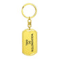 Washington, DC Girl v4 - Luxury Dog Tag Keychain