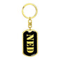 Ned v3 - Luxury Dog Tag Keychain