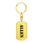 Allen - Luxury Dog Tag Keychain
