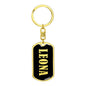Leona v02 - Luxury Dog Tag Keychain