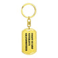 Coast Guard Veteran's Grandmother - Luxury Dog Tag Keychain