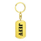 Jeff - Luxury Dog Tag Keychain