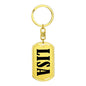 Lisa v01 - Luxury Dog Tag Keychain