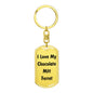 Love My Chocolate Mitt Ferret - Luxury Dog Tag Keychain