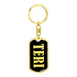 Teri v02 - Luxury Dog Tag Keychain