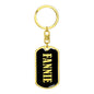 Fannie v02 - Luxury Dog Tag Keychain