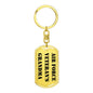 Air Force Veteran's Grandma - Luxury Dog Tag Keychain