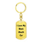 Love My Black Mouth Cur v4 - Luxury Dog Tag Keychain