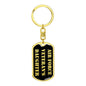 Air Force Veteran's Daughter v2 - Luxury Dog Tag Keychain