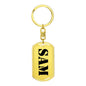 Sam - Luxury Dog Tag Keychain