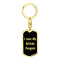 Love My African Penguin v2 - Luxury Dog Tag Keychain